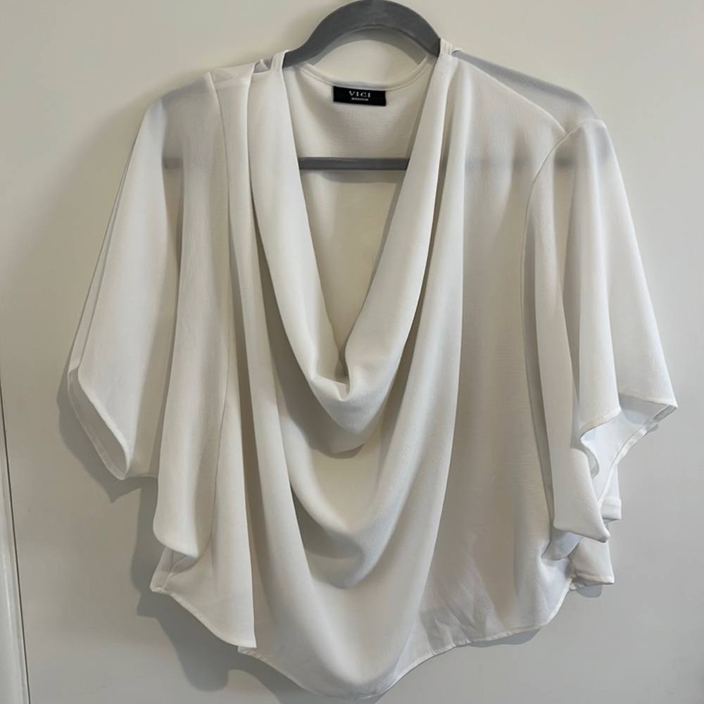 Work top. Cowl neck.
